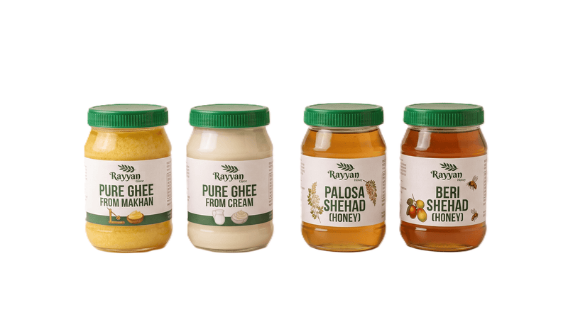 Desi Ghee and Shehad (Honey)